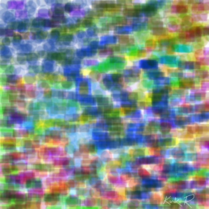 Abstract colourful visual art by Kirk Ramdath.